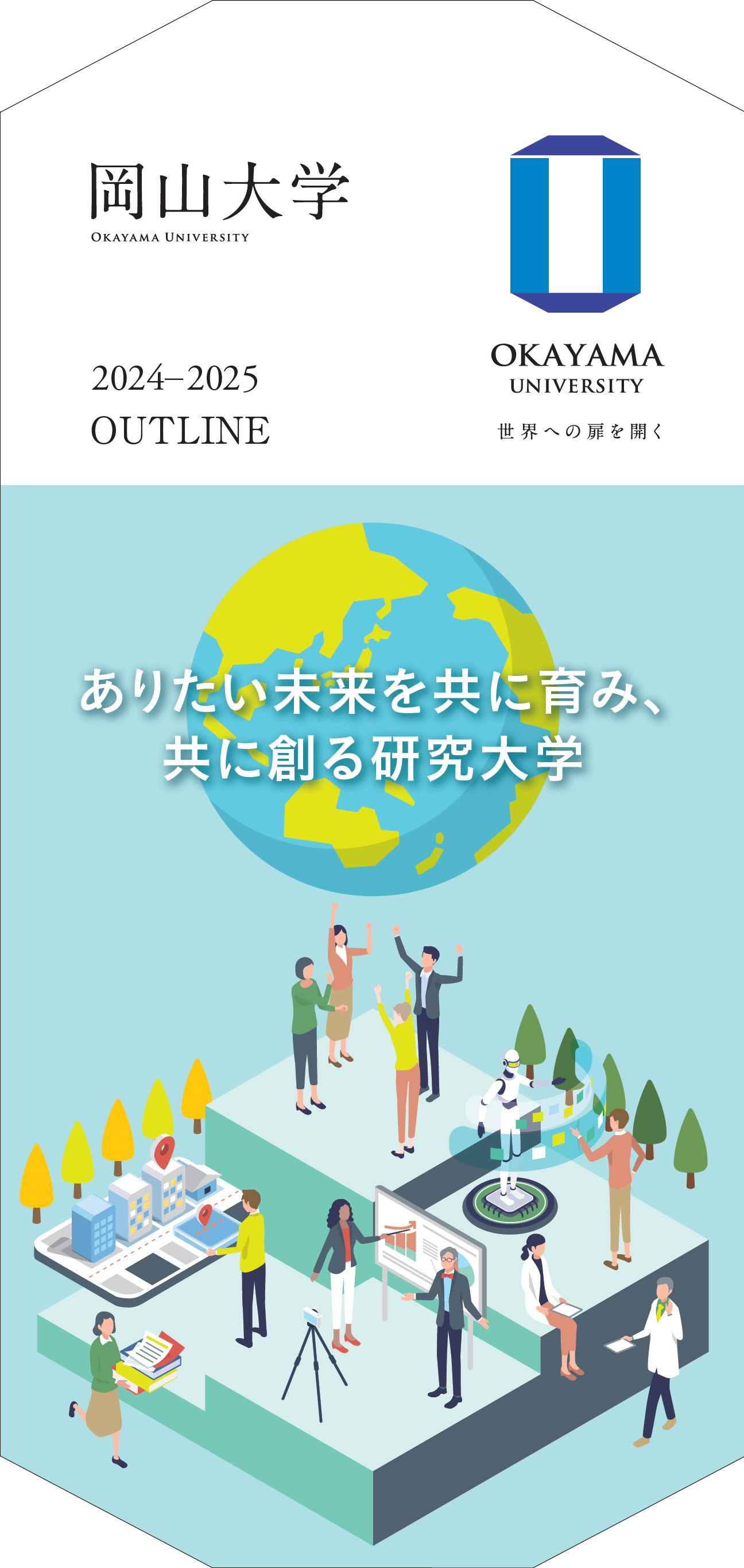 岡山大学OUTLINE（日本語版）の表紙